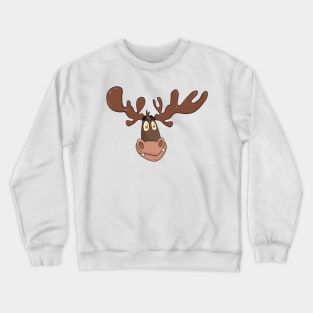 Wacky Cartoon Moose Crewneck Sweatshirt